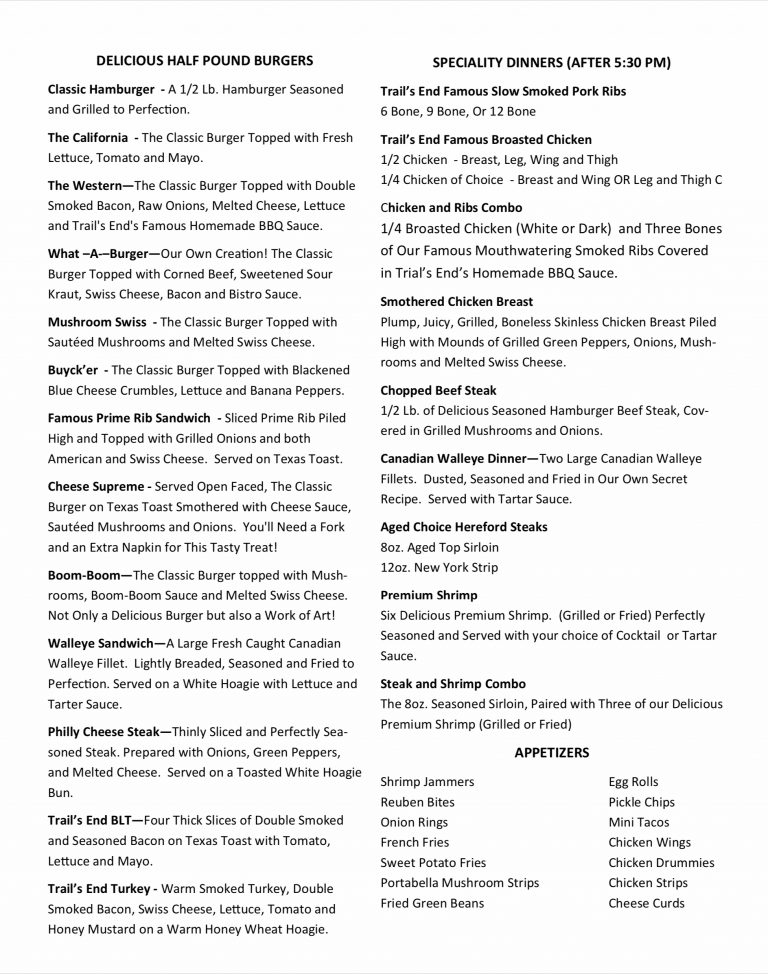 Bar & Restaurant Trails End Resort A Premier Four Season Resort On